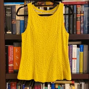 Anthropologie yellow tank blouse